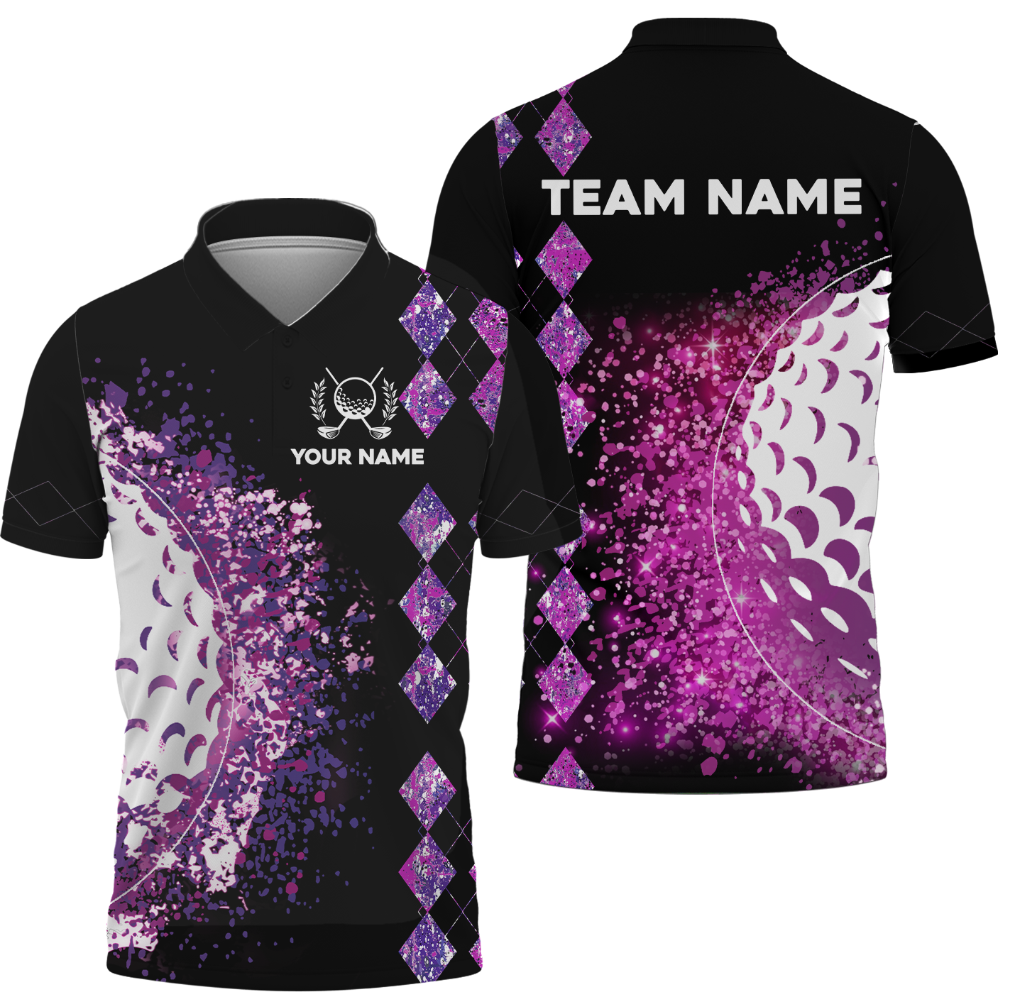 Colorful Golf Shirt, Custom Men's Golf Polo ShirtGolfing Apparel, Colorful Golf Shirt, Gift For Golfers