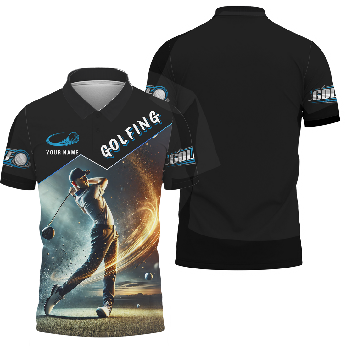Golf Swing Custom Golf Polo Shirtolfing Apparel, Gift For Golfers