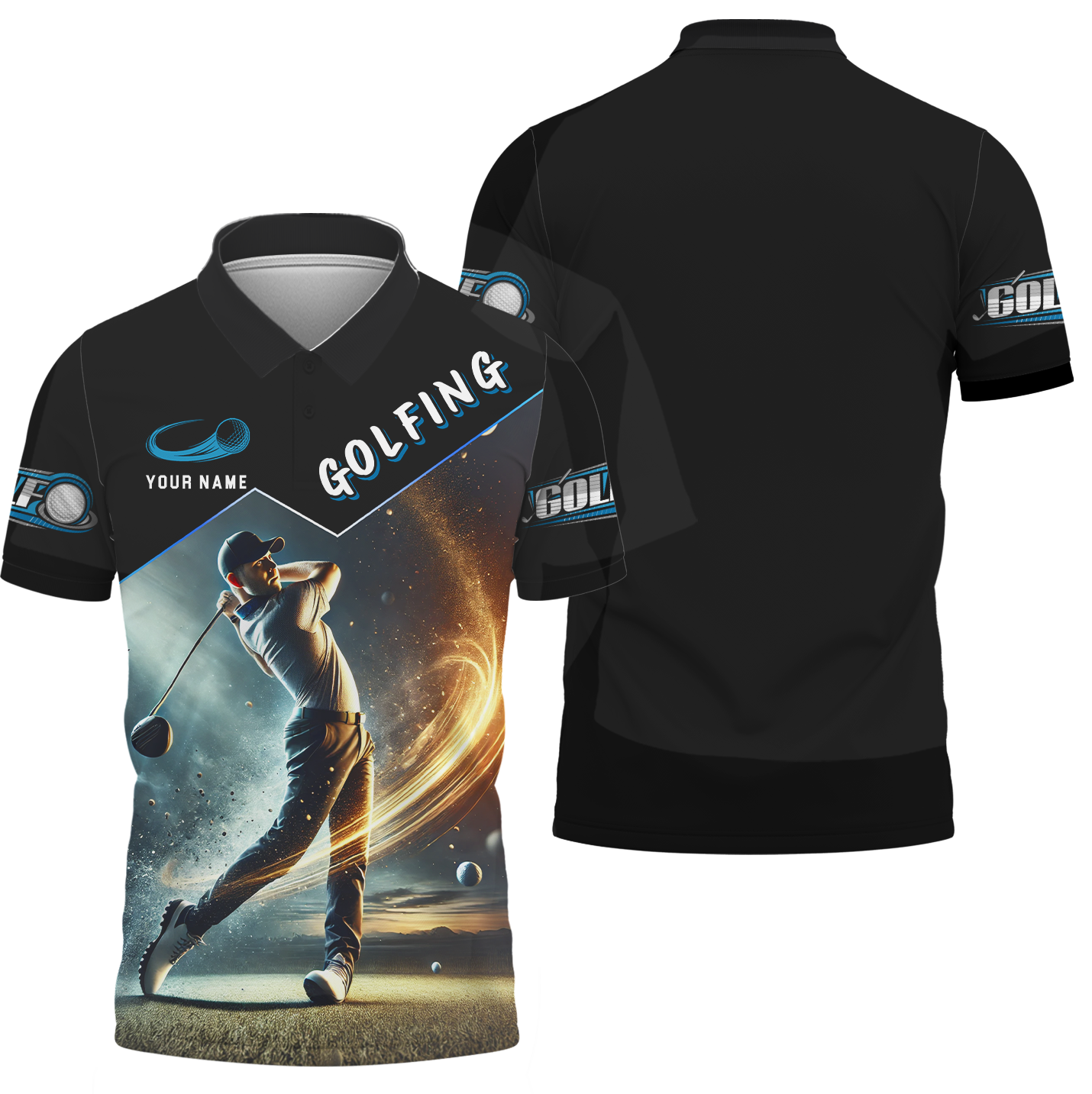 Golf Swing Custom Golf Polo Shirtolfing Apparel, Gift For Golfers