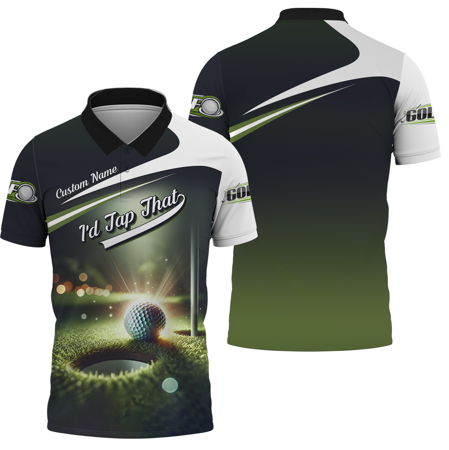 I'd Tap That Custom Men's Golf Polo ShirtFunny Golf Shirt, Gift For Golfers