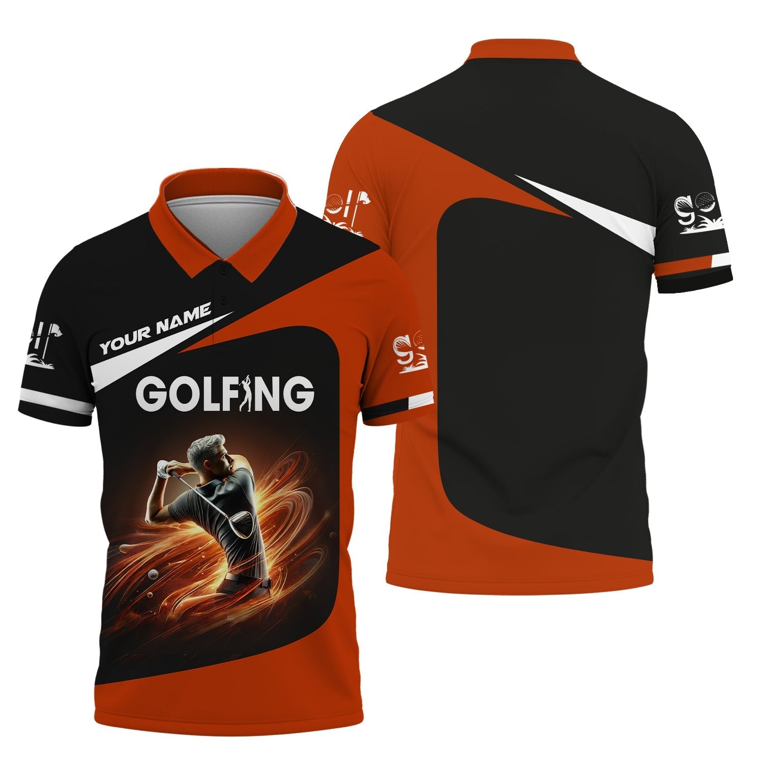 Golf Swing Trainer Custom Men's Golf Polo ShirtGolfing Apparel, Gift For Golfers