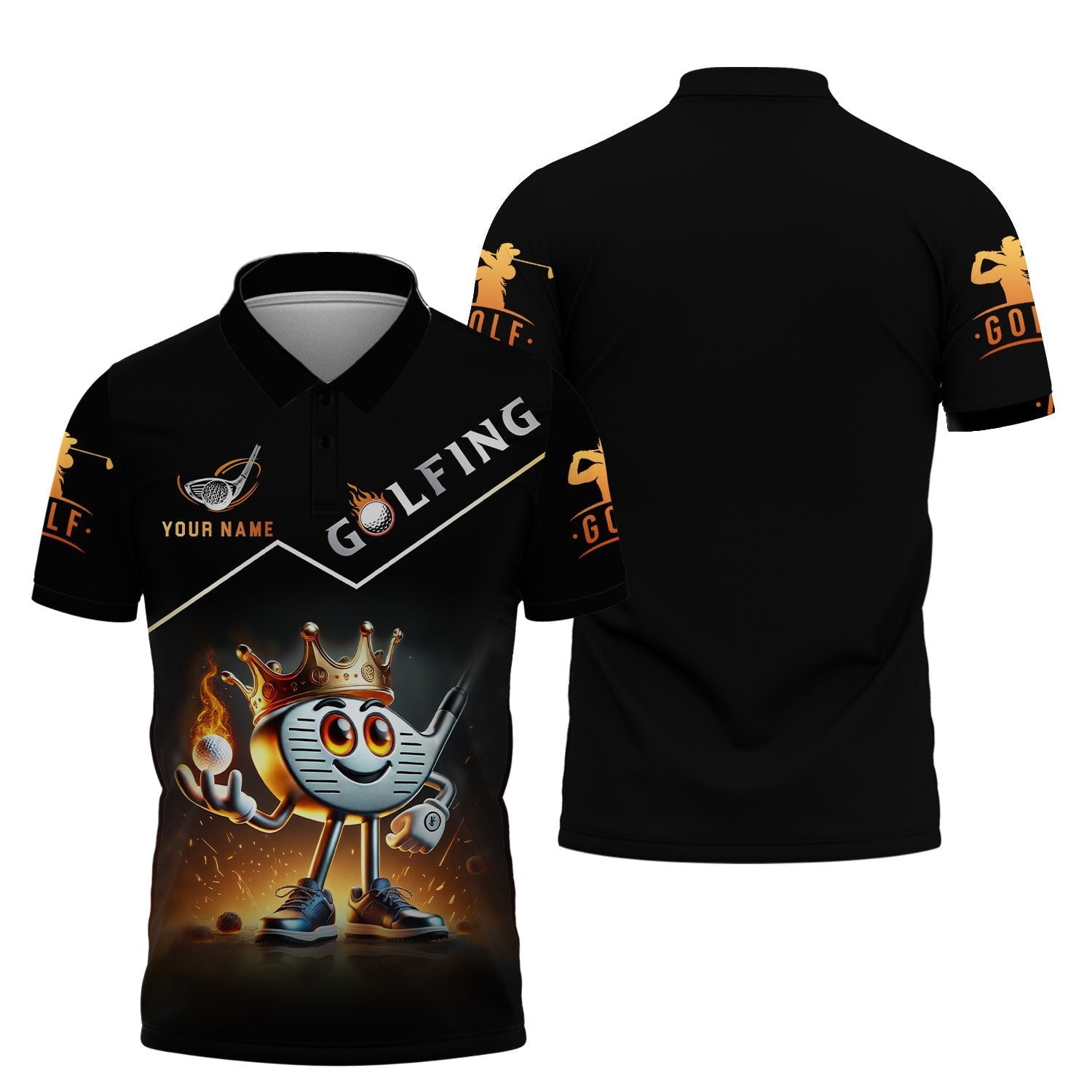 Custom Name Men's Golf Polo ShirtGolfing Apparel, Golf Gift For Men