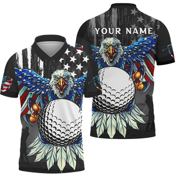 America Eagle Custom Golf Polo Shirtift For Golfers, Golf Gift Ideas