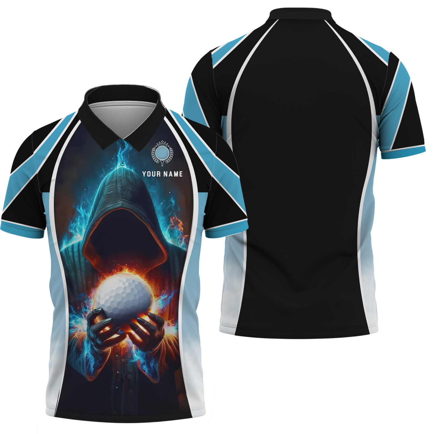 Custom Name Men's Golf Polo ShirtFunny Golf Shirt, Gift For Golfers