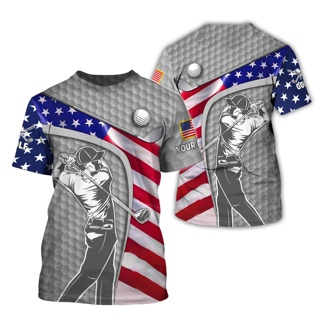 Light Grey Custom Men's Golf Polo ShirtGolfing Apparel, Mens Golf Gift