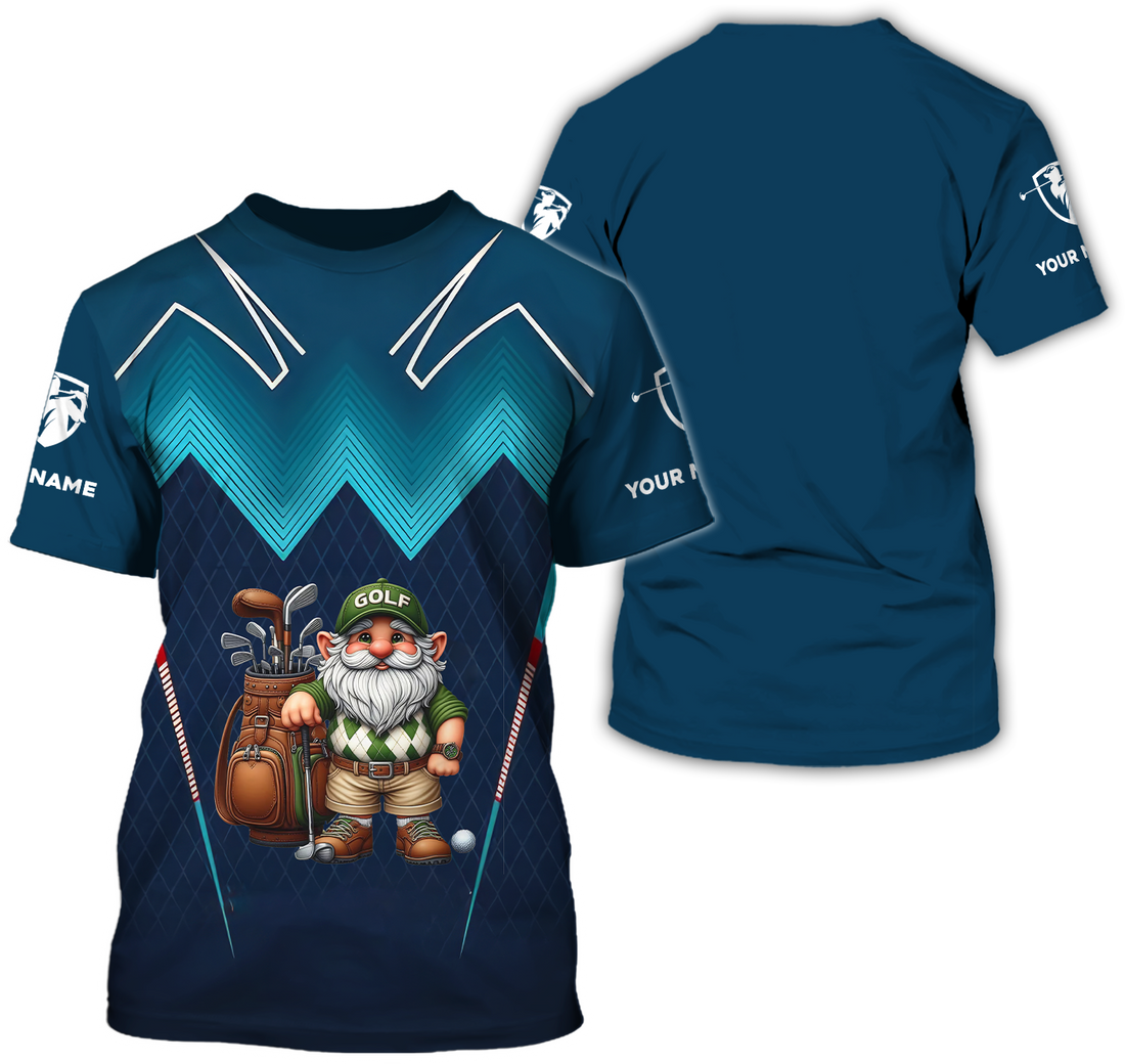 Custom Golfing Gnomes Men's Golf Polo Shirtolfing Apparel, Gift For Golfers