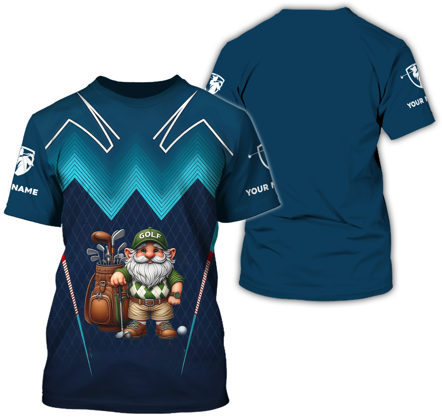 Custom Golfing Gnomes Men's Golf Polo Shirtolfing Apparel, Gift For Golfers