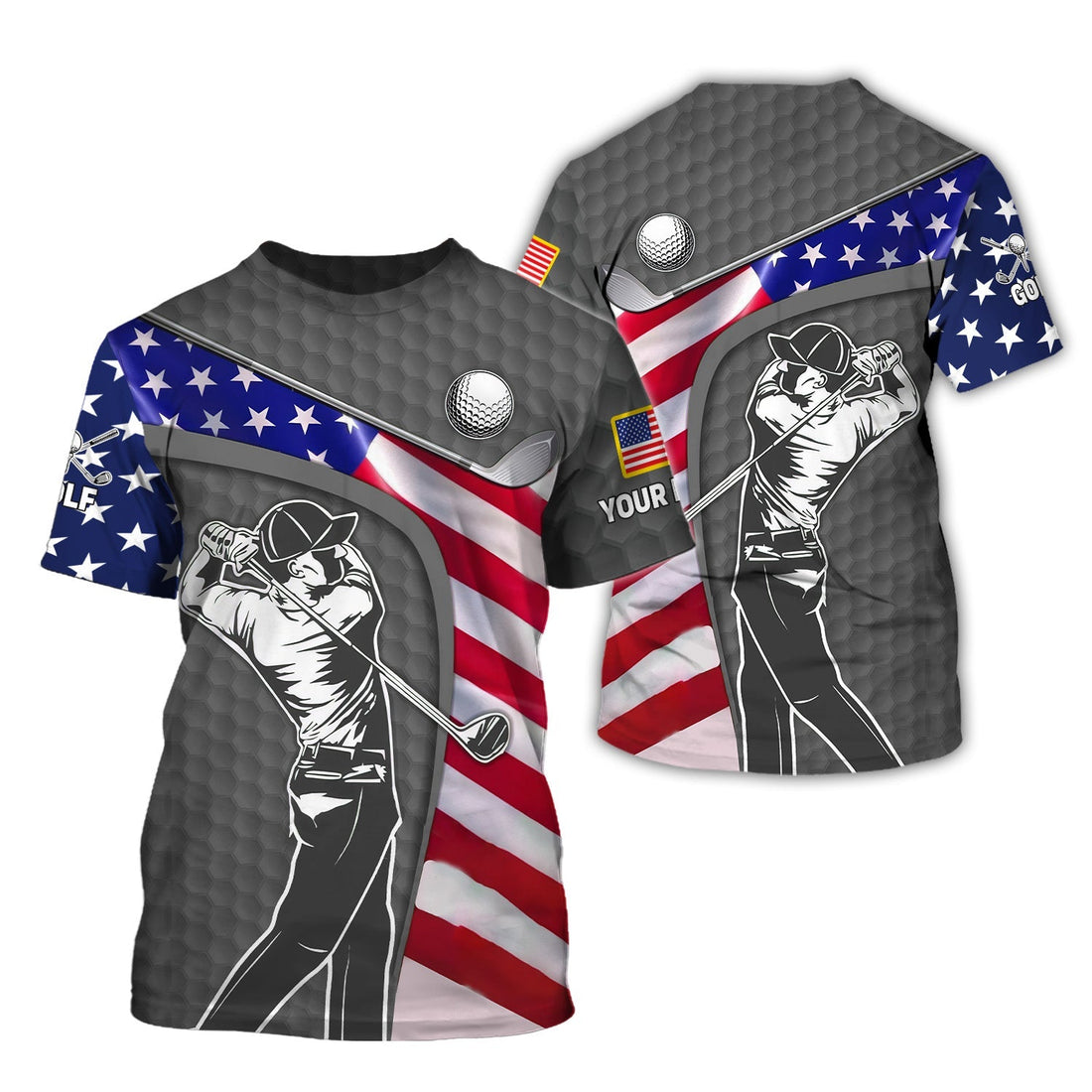 Grey Custom Men's Golf Polo ShirtGolfing Apparel, Mens Golf Gift
