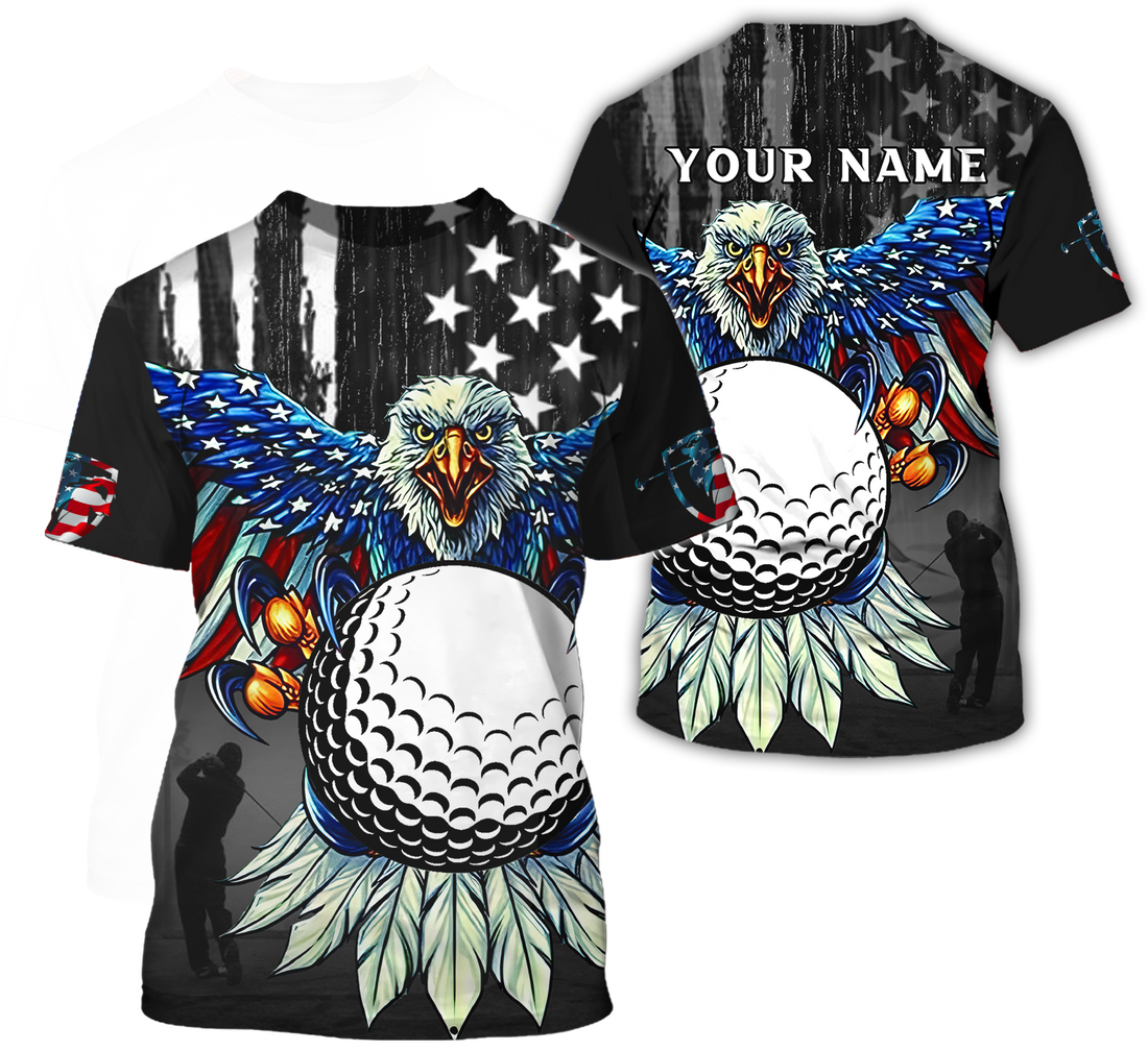 America Eagle Custom Golf Polo Shirtift For Golfers, Golf Gift Ideas