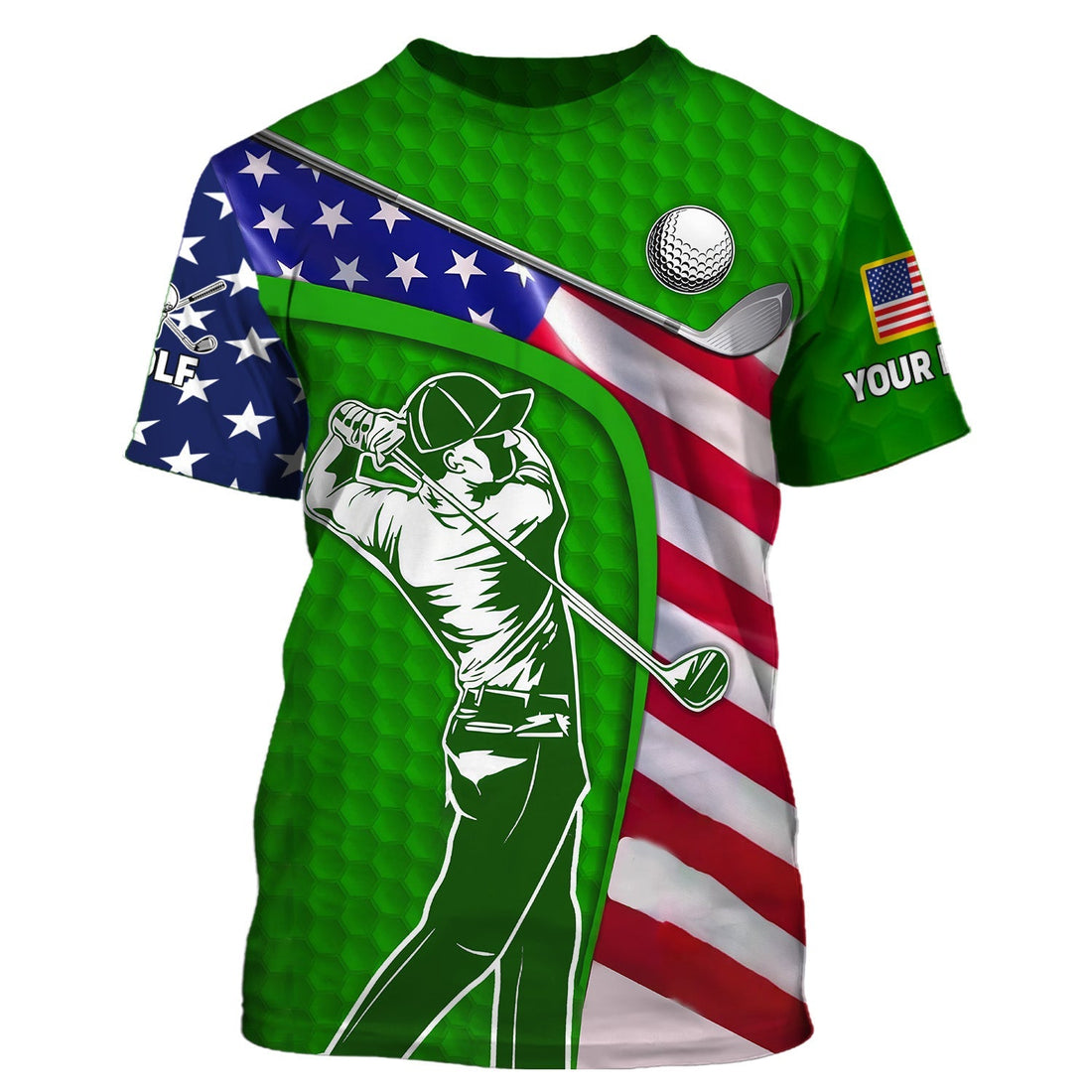 Green Custom Men's Golf Polo ShirtGolfing Apparel, Mens Golf Gift