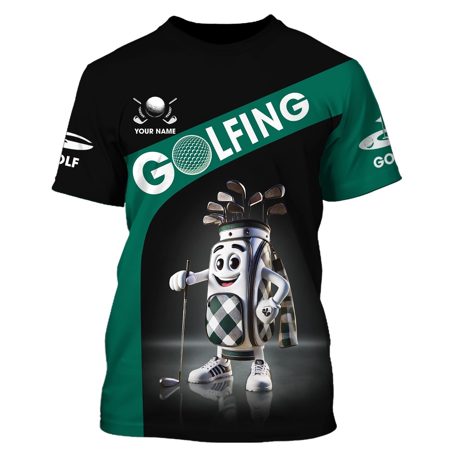 Golfing Custom Funny Men's Golf Polo ShirtGolfing Apparel, Mens Golf Gift
