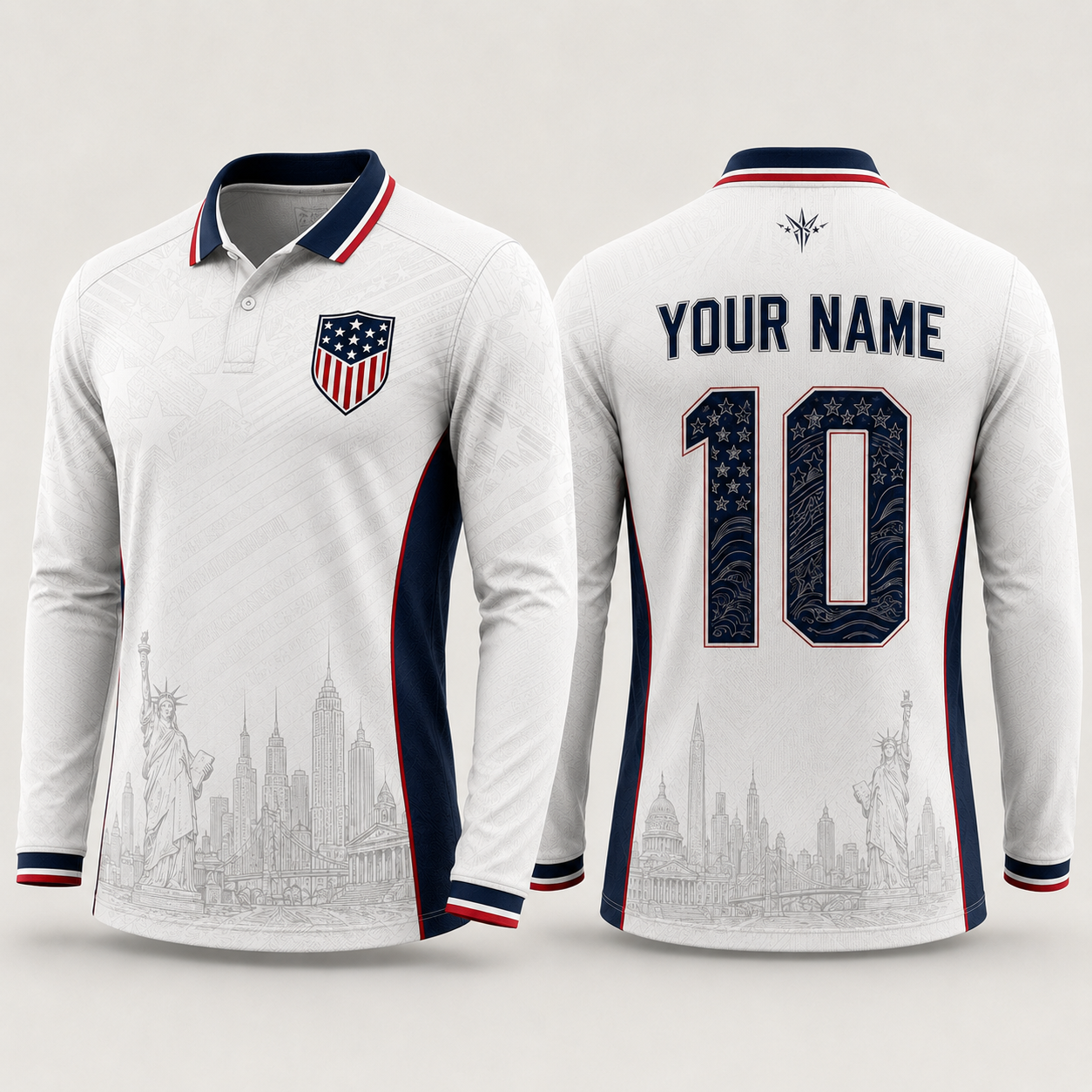 USA Football National Team Fooball Shirt, Patriotic American Flag V-NeckMen, Football Gifts