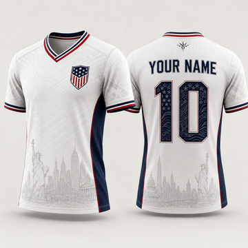 USA Football National Team Fooball Shirt, Patriotic American Flag V-NeckMen, Football Gifts