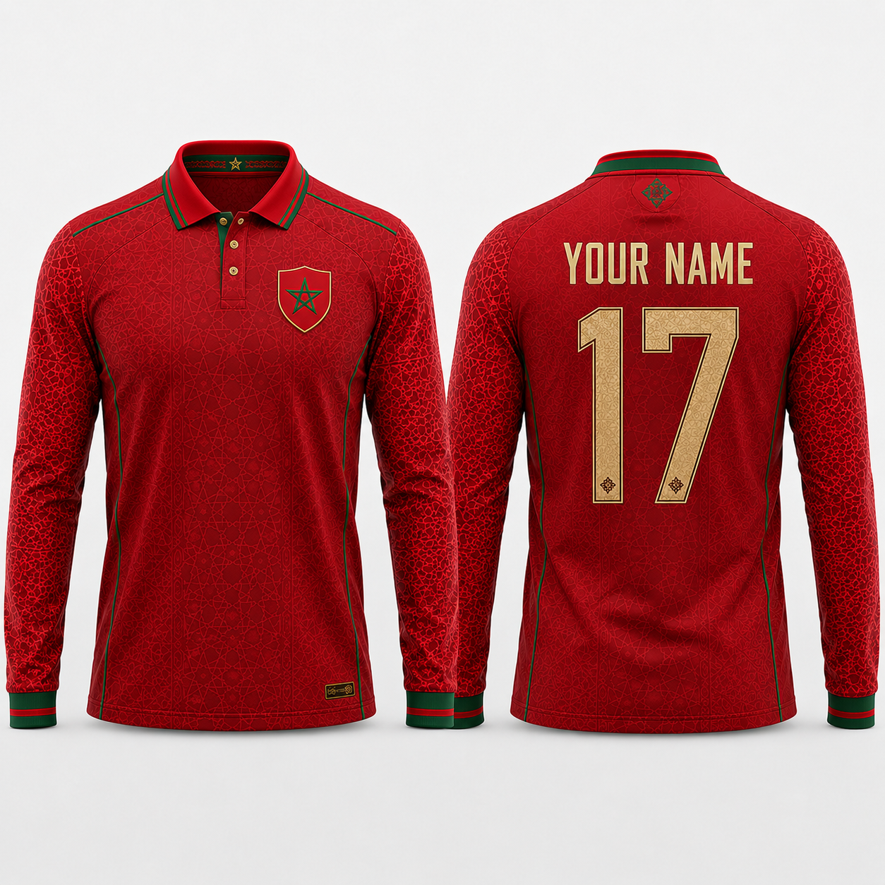 Moroccan Zellige Tile V-NeckMen Football Lover, Morocco Soccer Jerseys Soccer Fan Gift