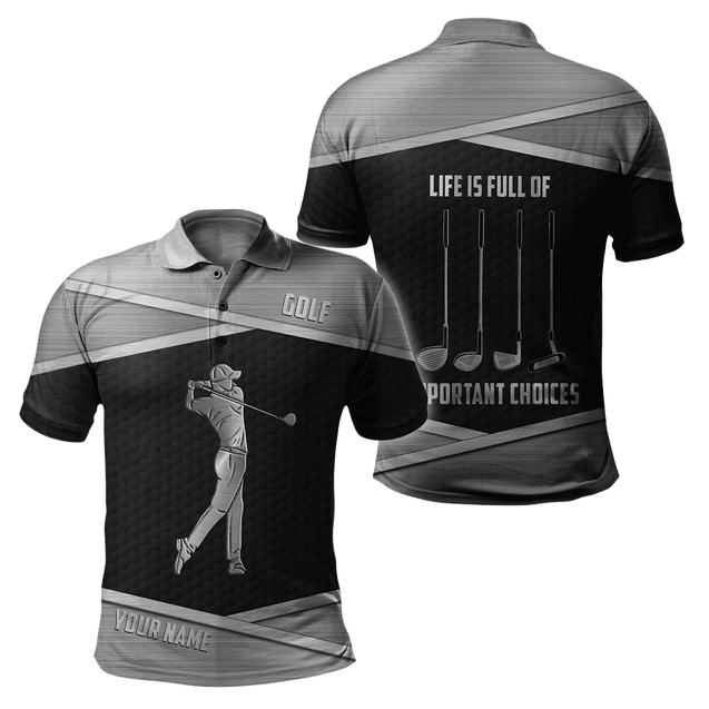 Personalize Name Golf Polo ShirtGolf Apparel, Golf Gift For Men