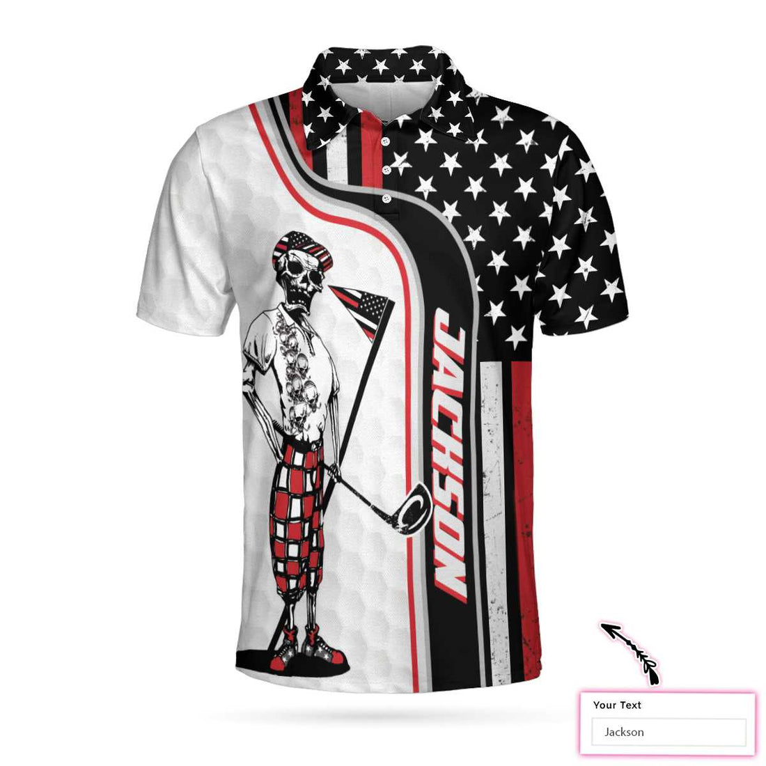 Ghost Golfer Men's Polo ShirtGolfing Apparel, Mens Golf Gift