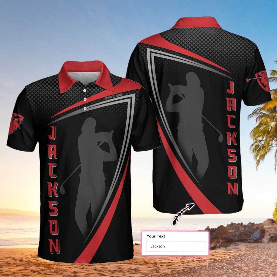 Personalized Men's Polo ShirtGolfing Apparel, Golf Clothing, Mens Golf Gift