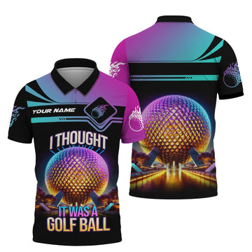 I Thought It Was A Golf Ball Custom Golf Polo Shirtift For Golfers, Golf Gift Ideas, Funny Golf Shirt