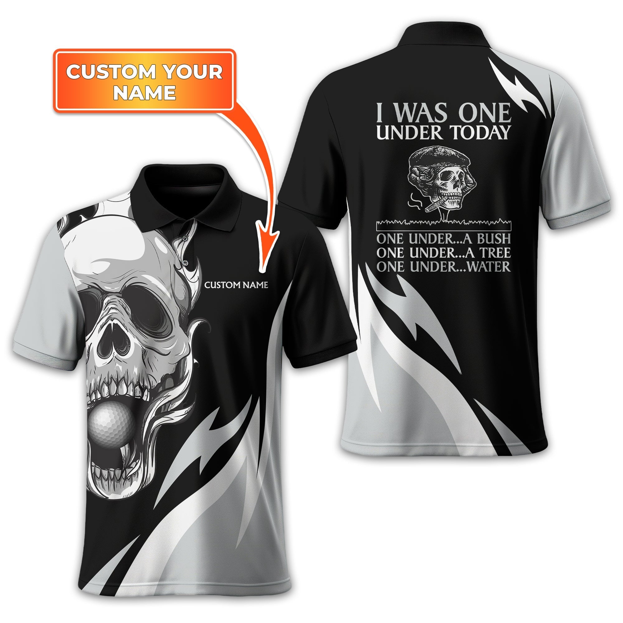 I Was One Under Today Personalized Golf Polo Shirtolf Shirt For Men, Gift For Golfers
