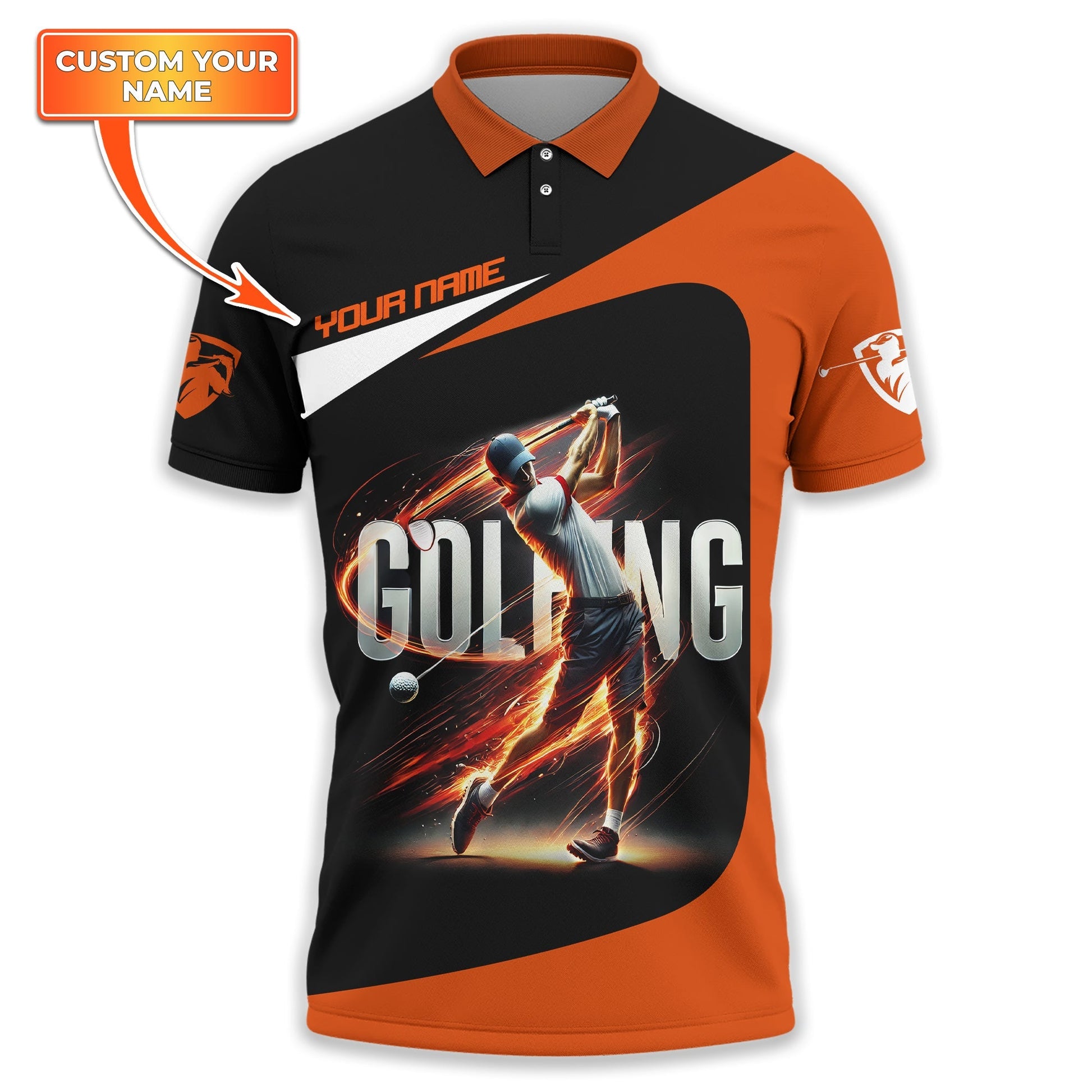 Golfing Swing Customize Golf Polo ShirtGolfing Apparel, Gift For Golfers