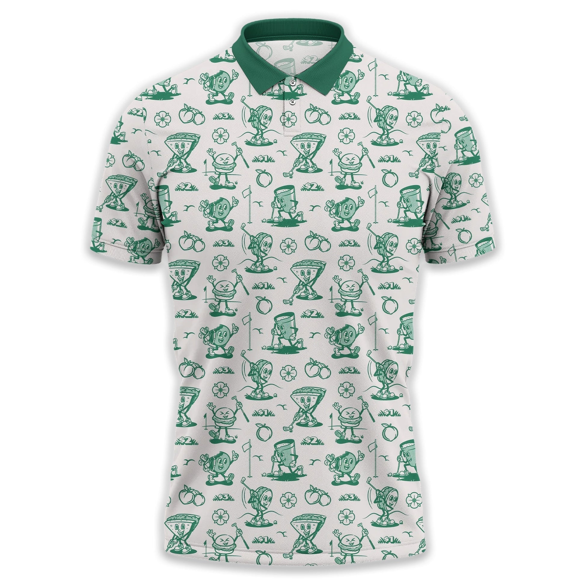 Breakfast Balls Men's Golf Polo ShirtGolfing Apparel, Gift For Golfers