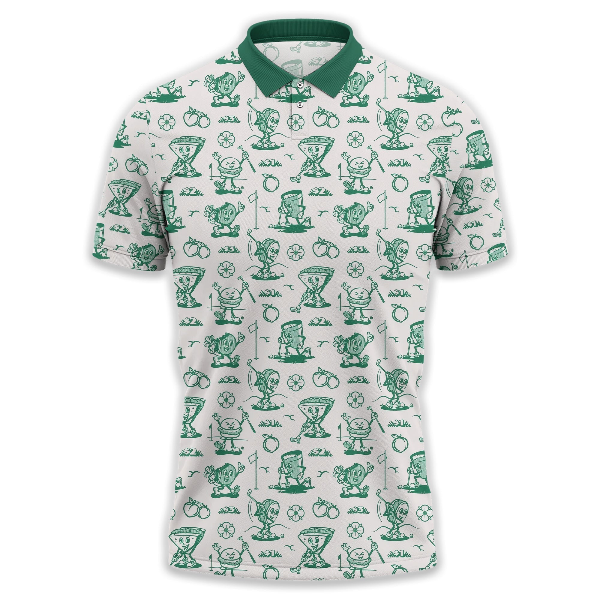 Breakfast Balls Men's Golf Polo ShirtGolfing Apparel, Gift For Golfers