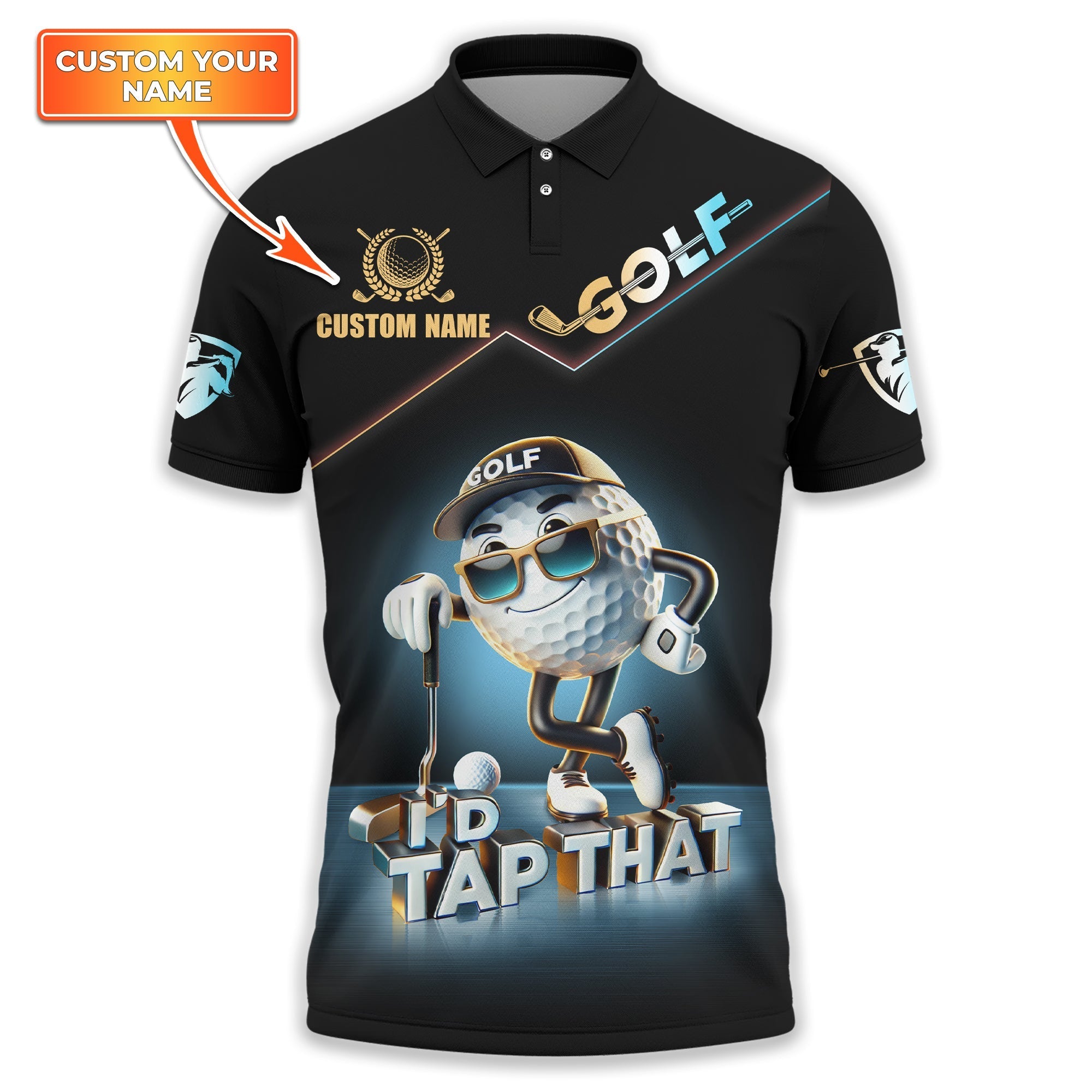 I'd Tap That Customize Golf Polo ShirtFunny Golf Shirt, Golfing Apparel, Gift For Golfers