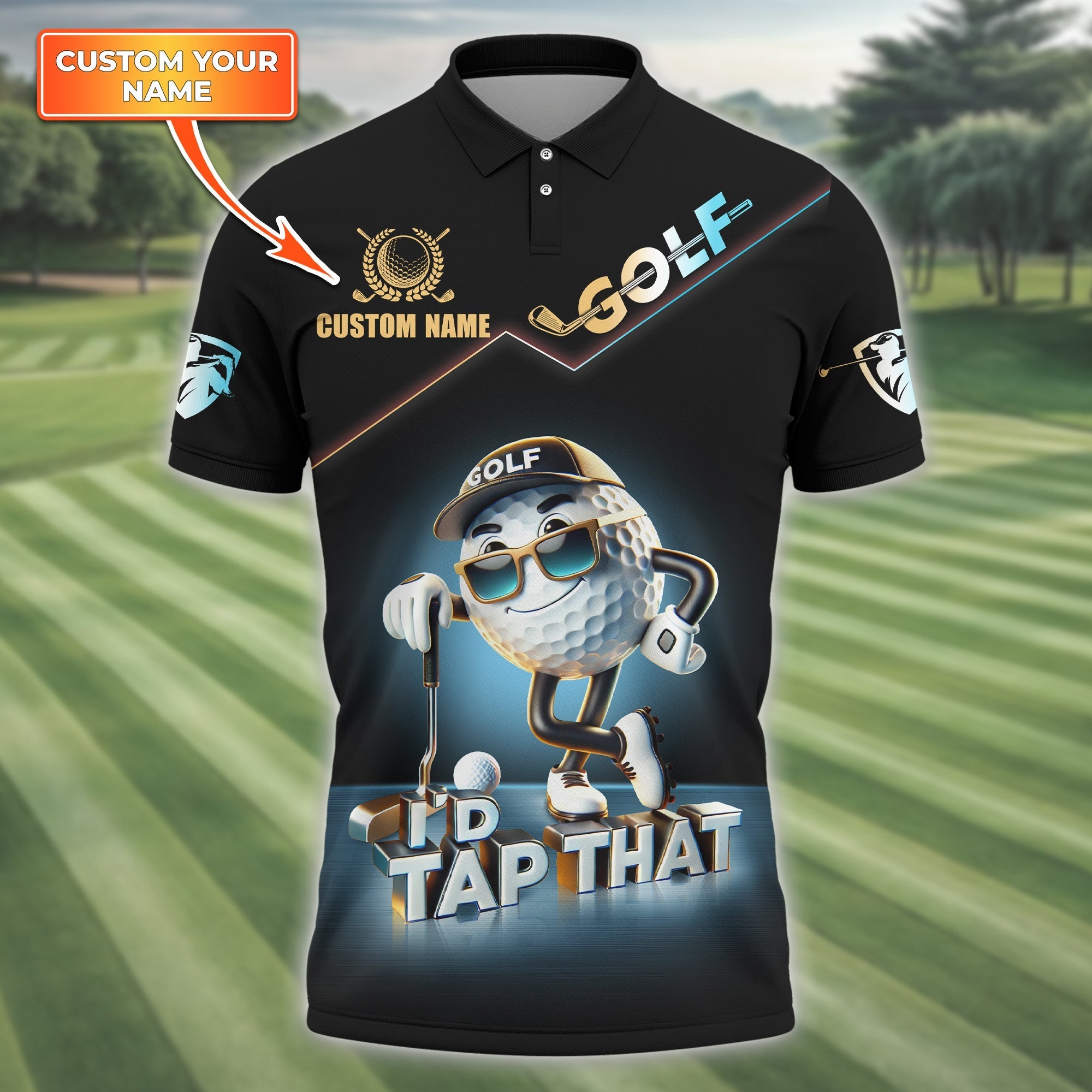 I'd Tap That Customize Golf Polo ShirtFunny Golf Shirt, Golfing Apparel, Gift For Golfers