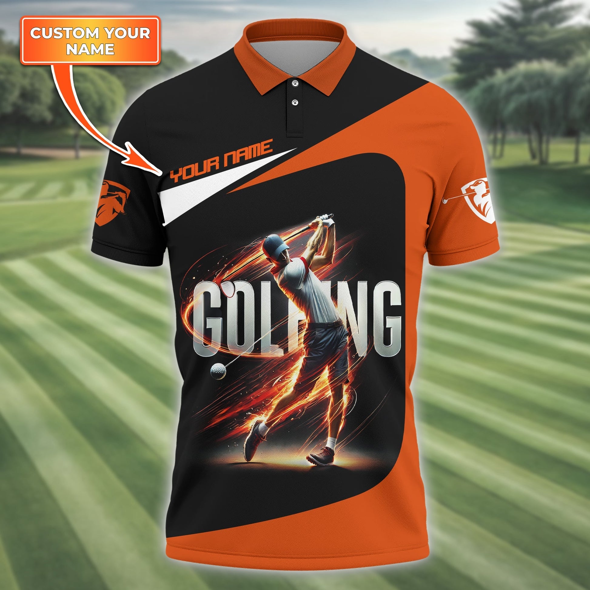 Golfing Swing Customize Golf Polo ShirtGolfing Apparel, Gift For Golfers