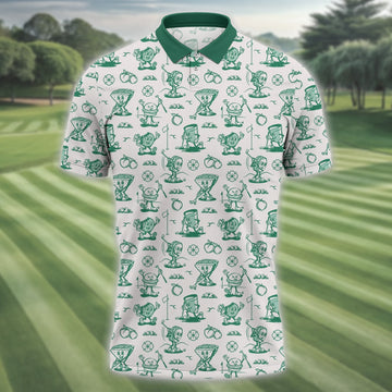 Breakfast Balls Men's Golf Polo ShirtGolfing Apparel, Gift For Golfers