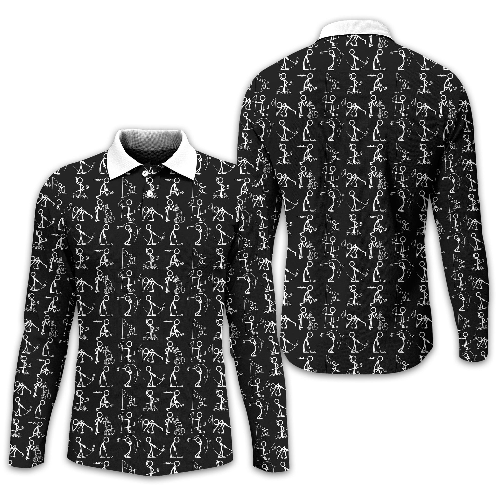Black Golf Polo ShirtFunny Golf Shirt, Gift For Golfers