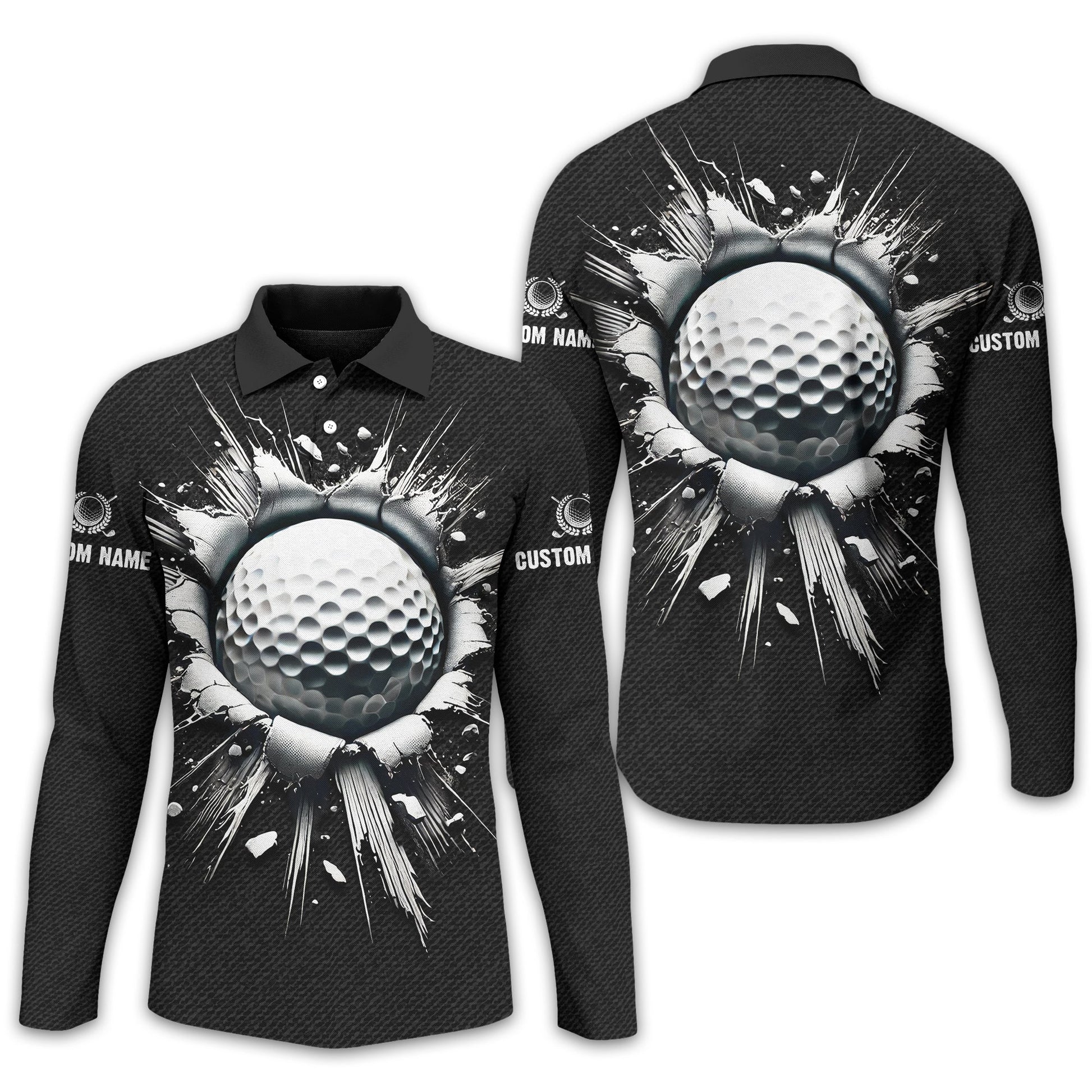 Personalized Black Golf Polo ShirtGolf Shirt, Gift For Golfers