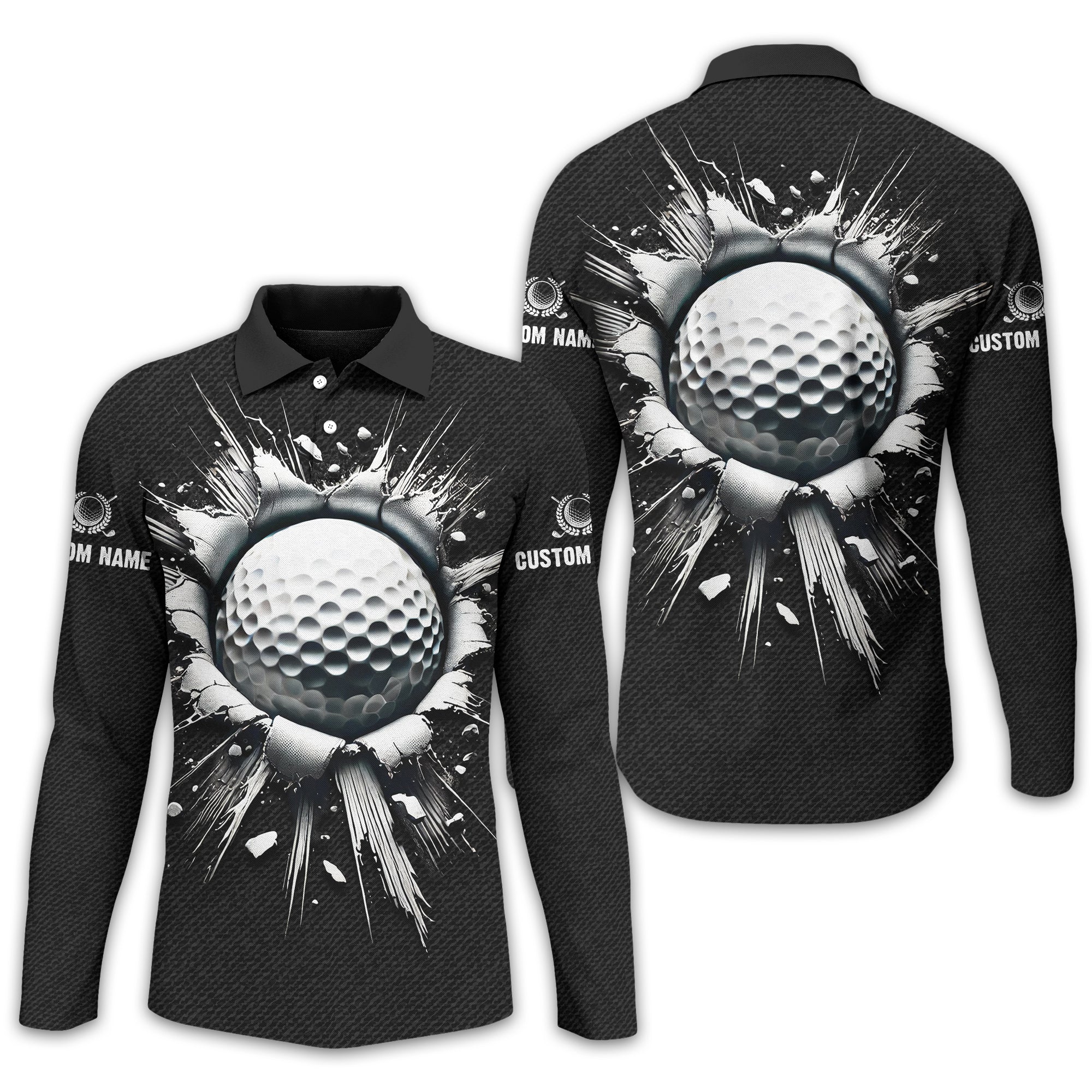 Personalized Black Golf Polo ShirtGolf Shirt, Gift For Golfers