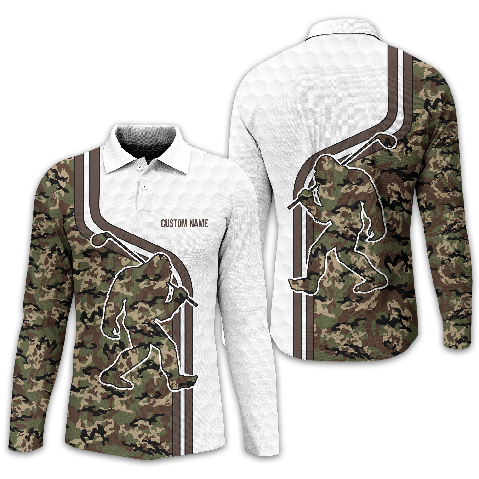 Funny Bigfoot Custom Golf Polo ShirtGolf Shirt For Men, Gift For Golfers