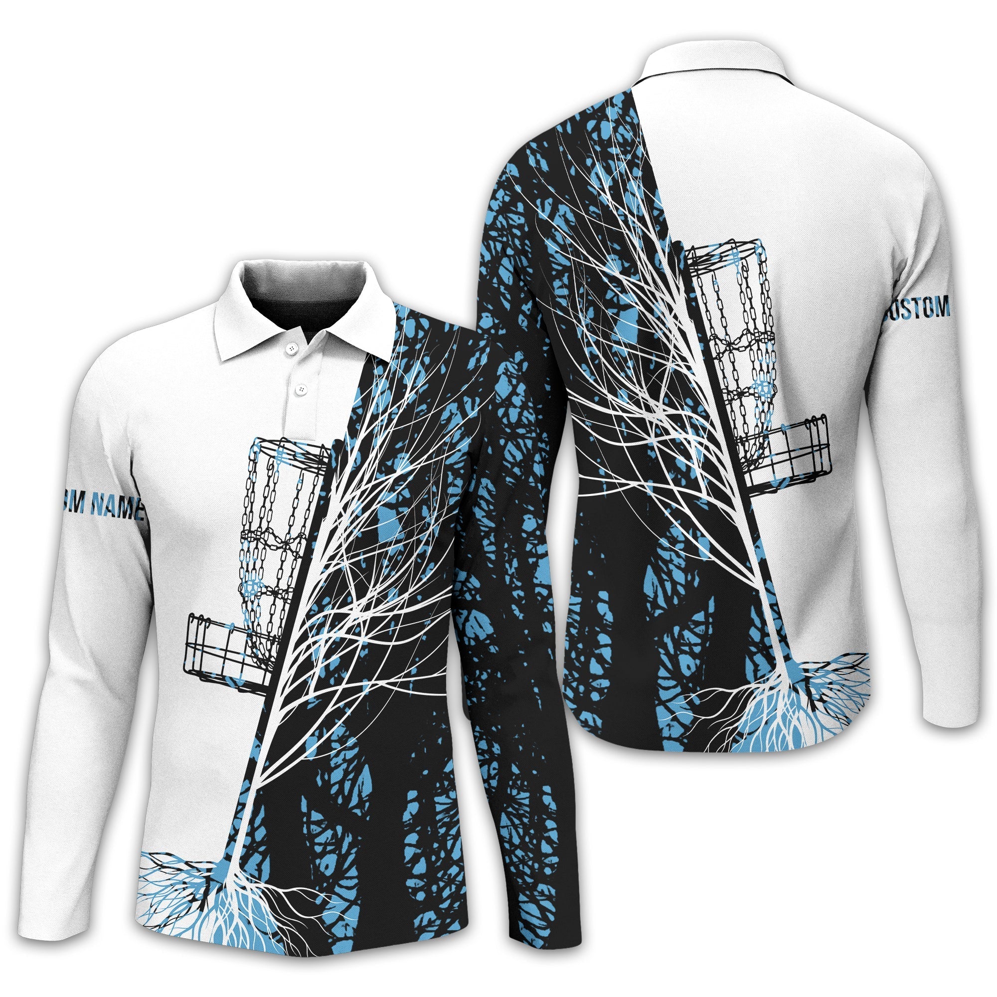Personalized Tree And Basket Golf Polo ShirtGift For Golfers, Golf Gift For Men