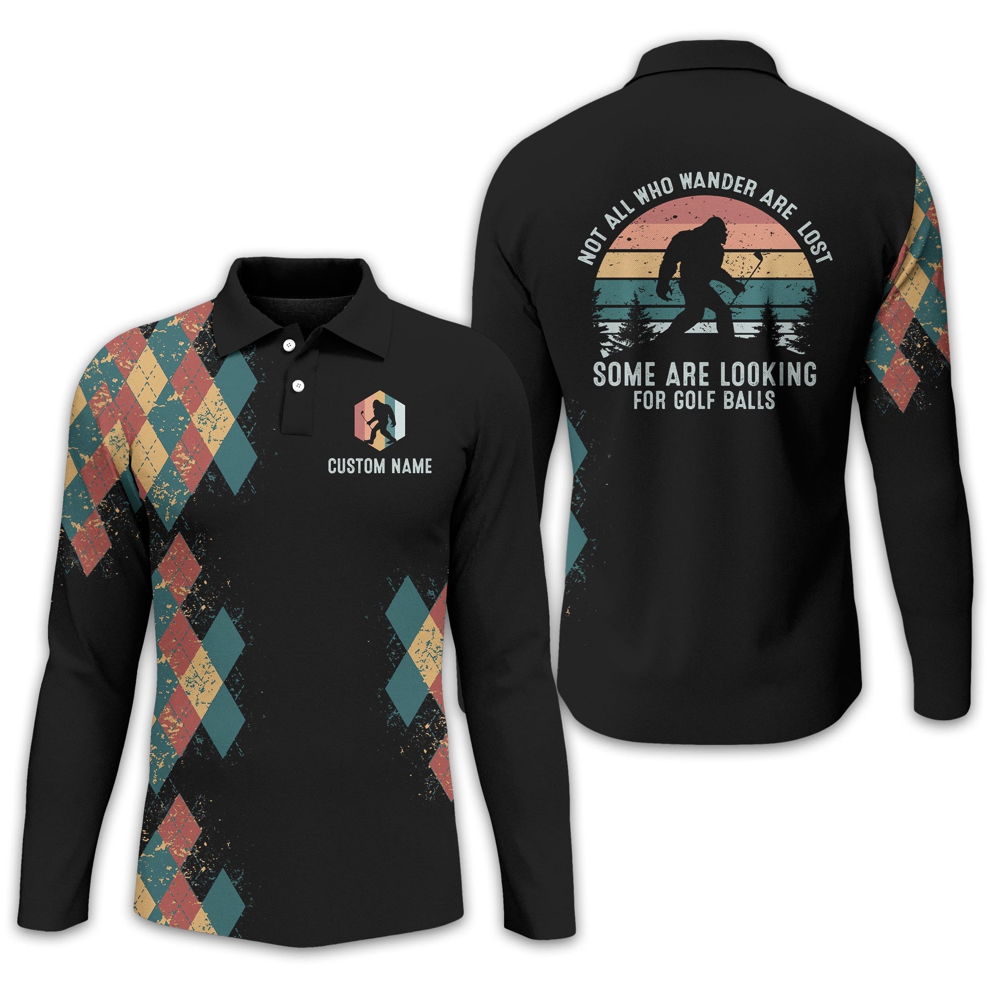 Not All Who Wander Are Lost Personalized Golf Polo ShirtGolf Shirt For Men, Gift For Golfers