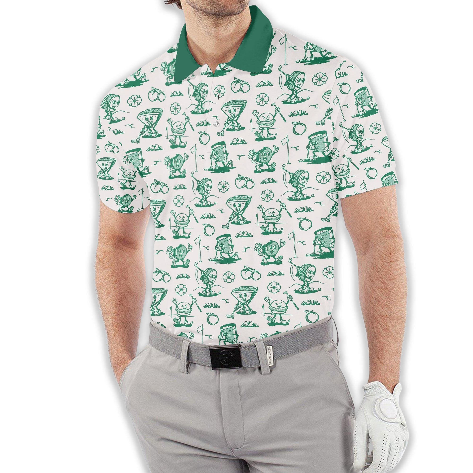 Breakfast Balls Men's Golf Polo ShirtGolfing Apparel, Gift For Golfers