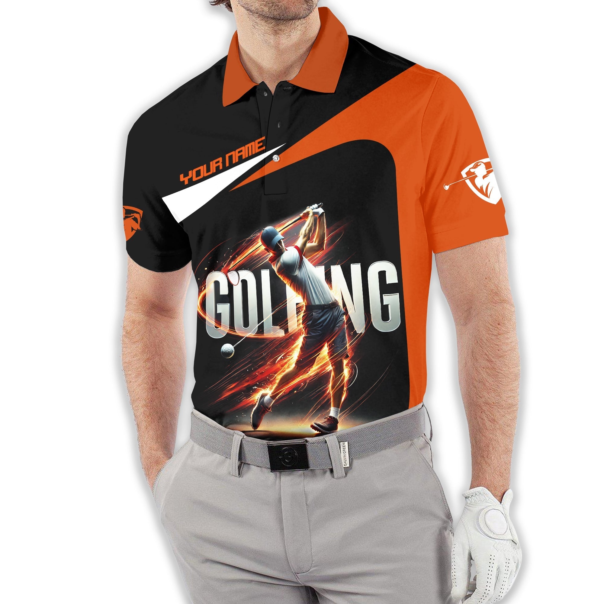 Golfing Swing Customize Golf Polo ShirtGolfing Apparel, Gift For Golfers
