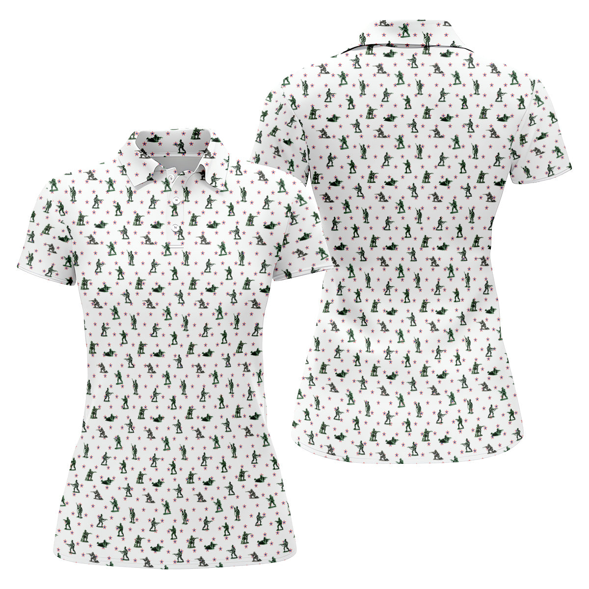 Veteran White Women's Golf Tops, Gift For Veteran, Veterans Day Gift, Ladies Golf Shirts