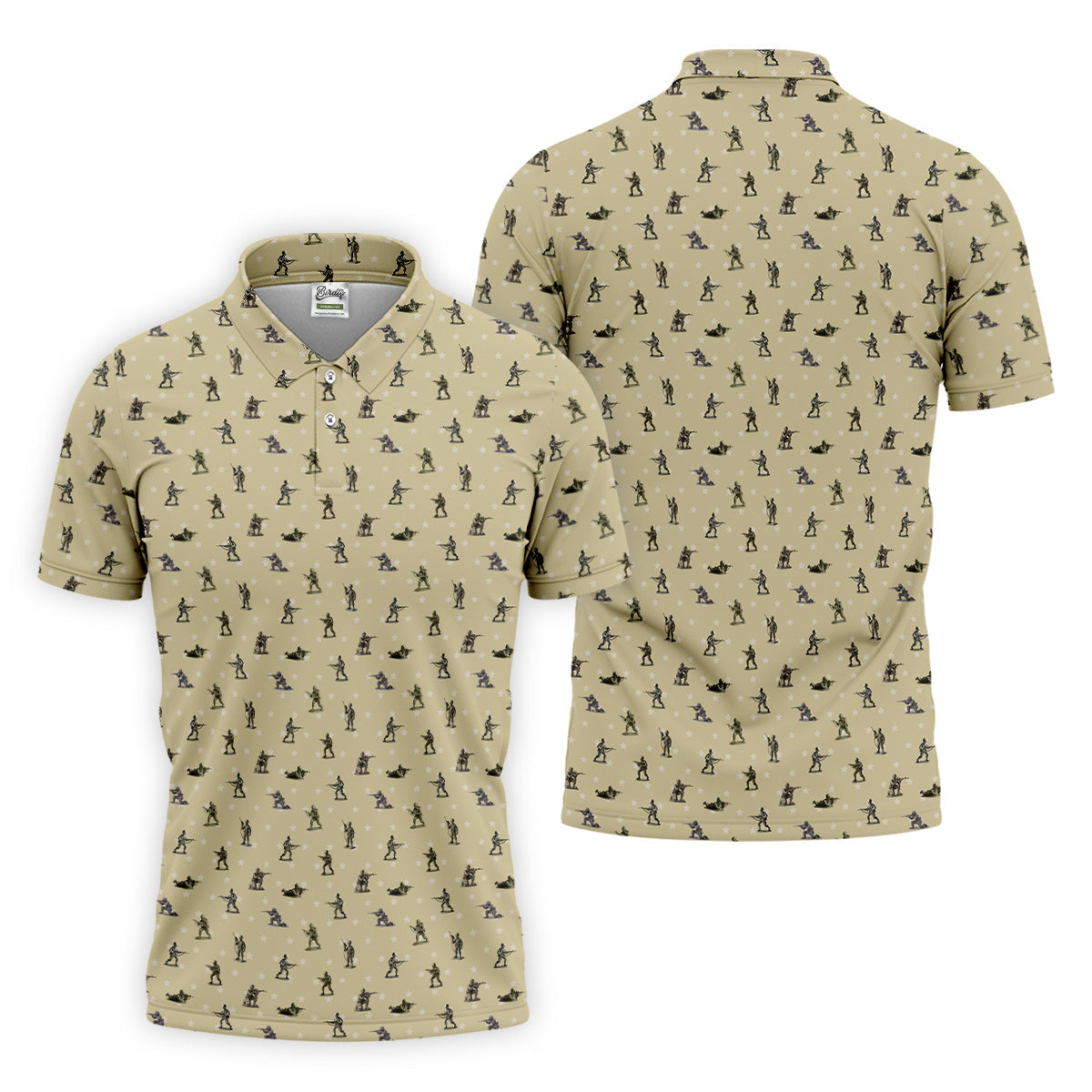 Veteran Khaki Golf Tops For Men, Polo ShirtFor Men, Gift For Veteran, Veterans Day Gift