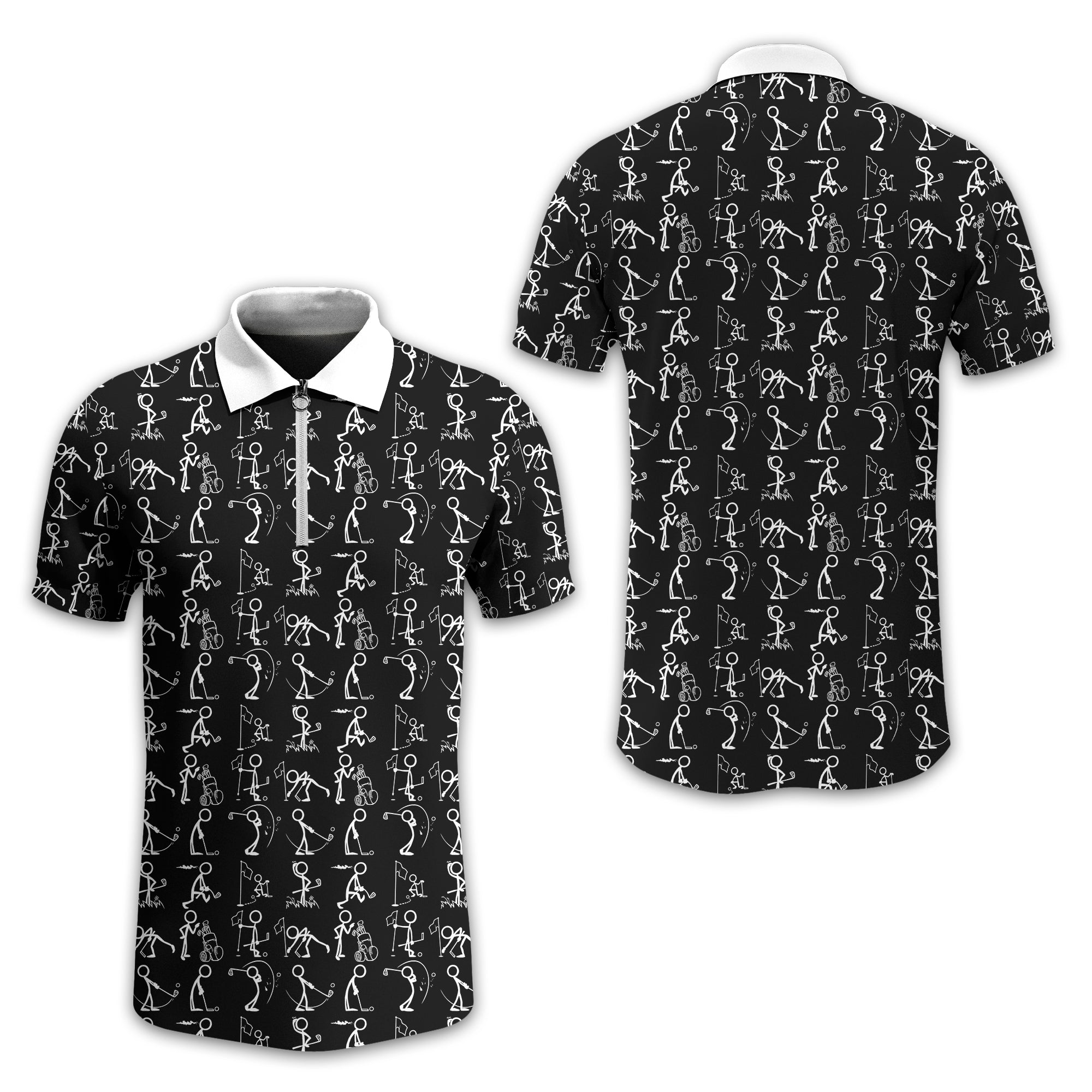 Black Golf Polo ShirtFunny Golf Shirt, Gift For Golfers