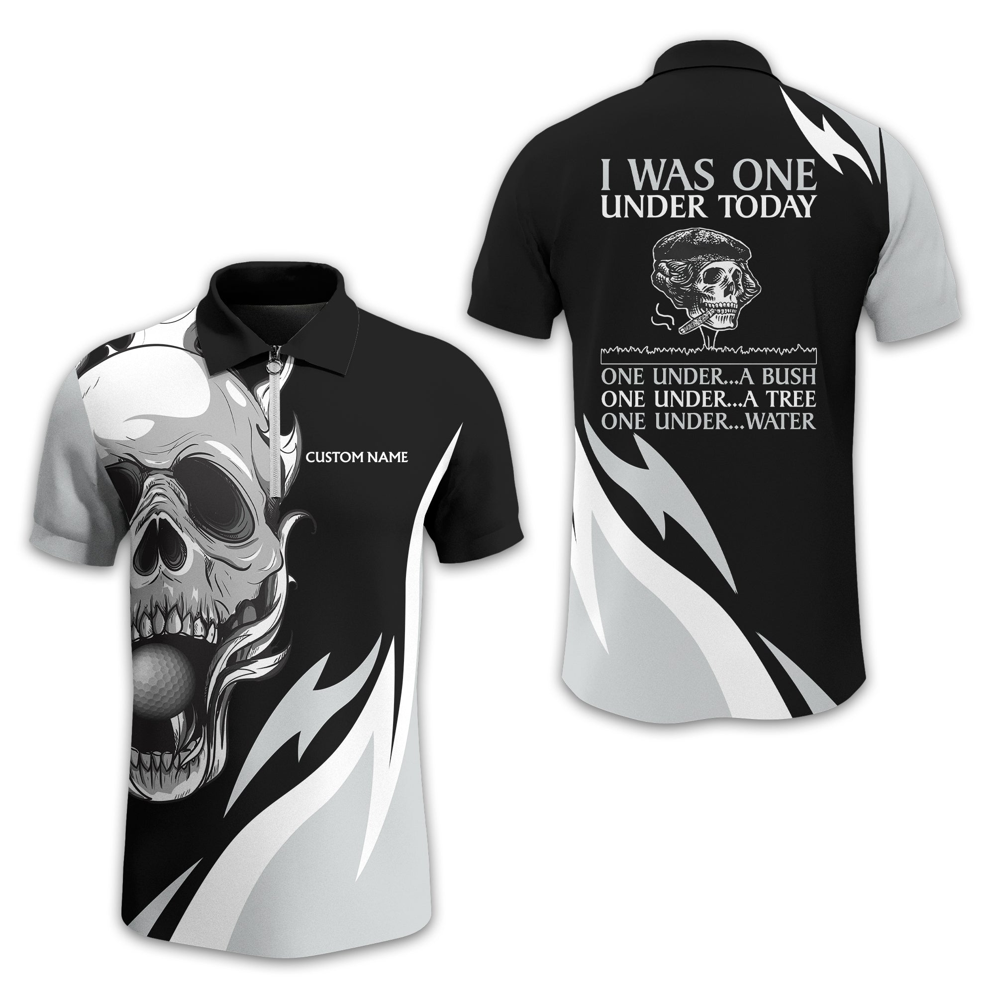 I Was One Under Today Personalized Golf Polo Shirtolf Shirt For Men, Gift For Golfers