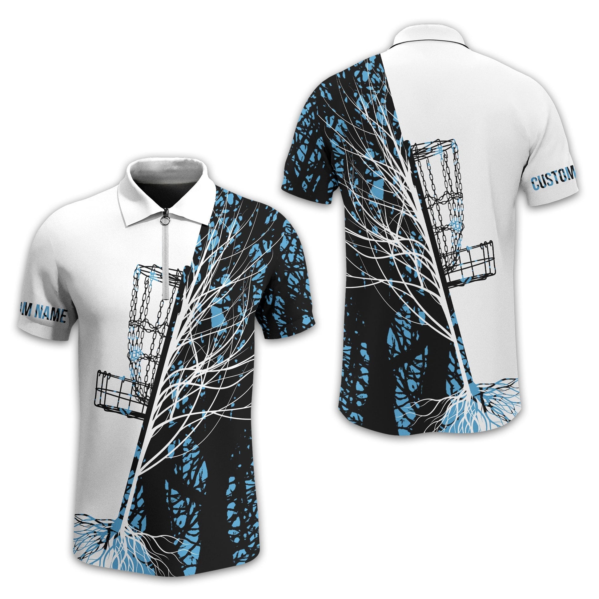 Personalized Tree And Basket Golf Polo ShirtGift For Golfers, Golf Gift For Men