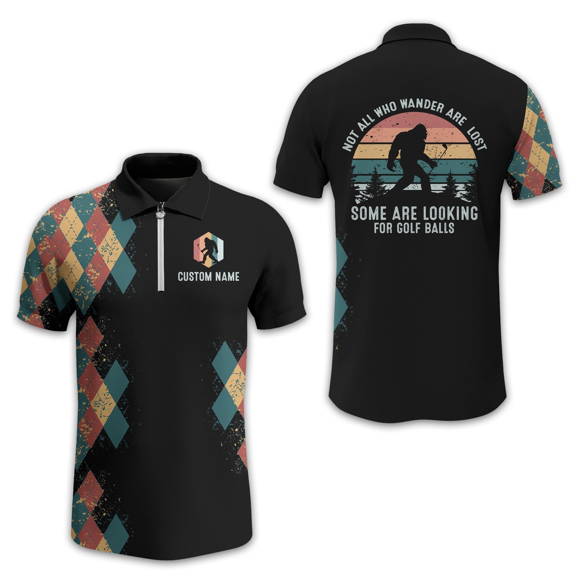 Not All Who Wander Are Lost Personalized Golf Polo ShirtGolf Shirt For Men, Gift For Golfers