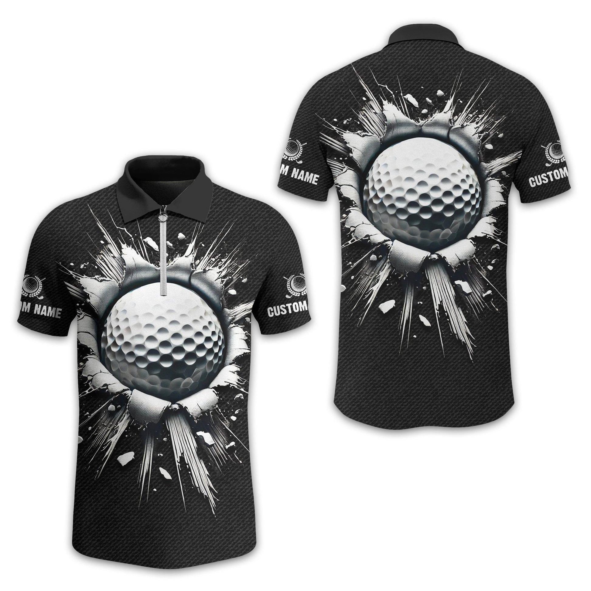 Personalized Black Golf Polo ShirtGolf Shirt, Gift For Golfers