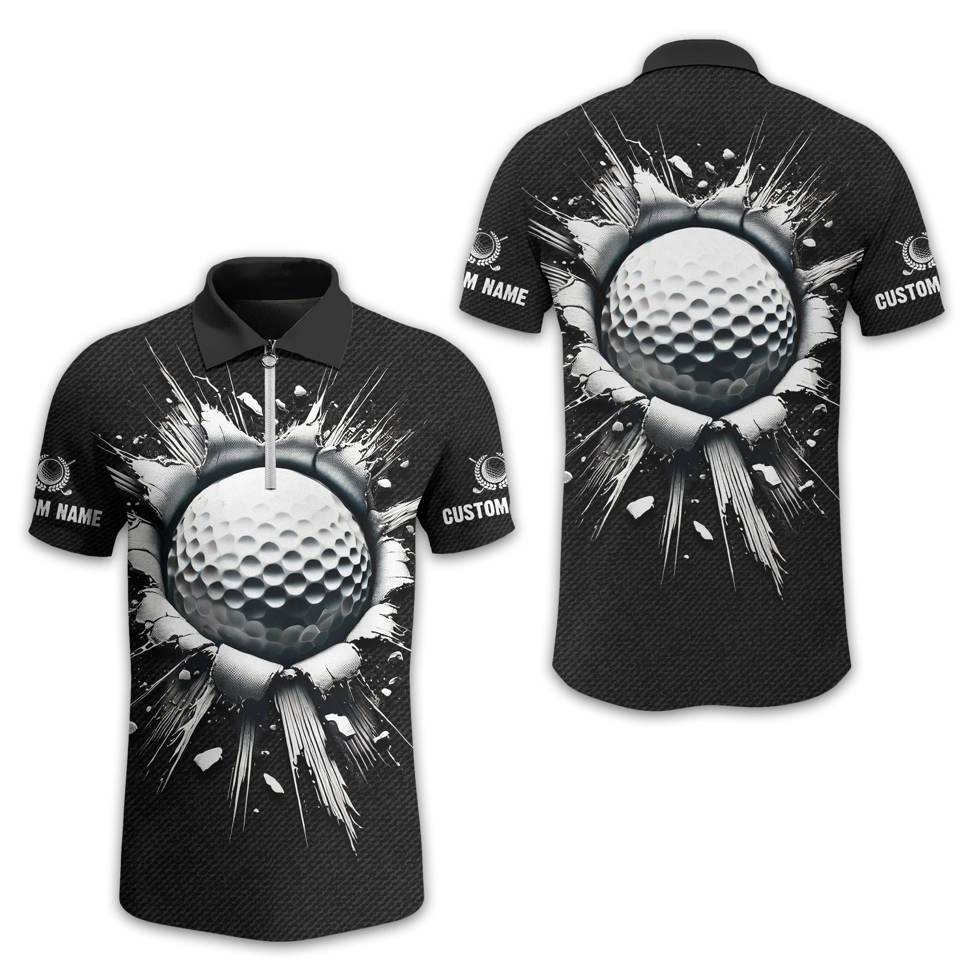 Personalized Black Golf Polo ShirtGolf Shirt, Gift For Golfers