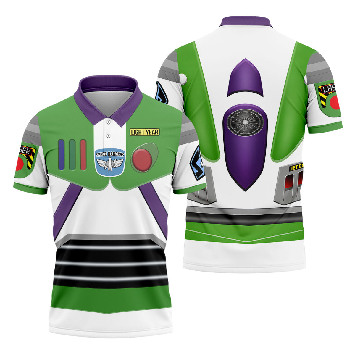 Sci Fi Space Ranger Costume Hawaiian Golf Shirt, Mens Golf Polo, Printed Golf Shirts
