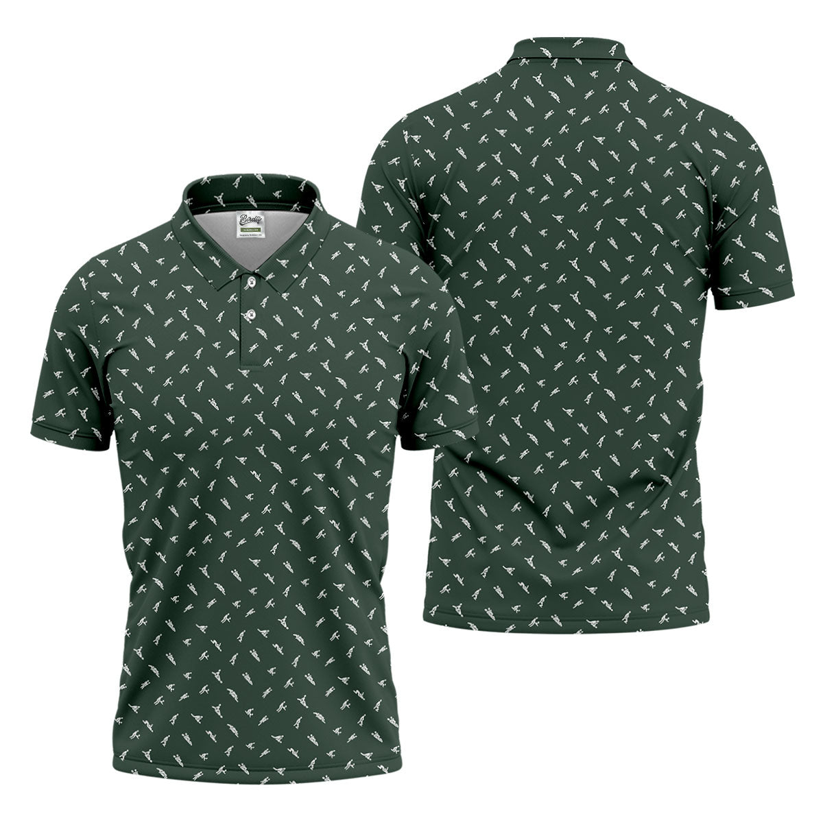 Naughty Position Dark Green Fun Golf Shirts For Men, Valentines Golf Gift, Polo ShirtFor Men, Golf Gift For Men