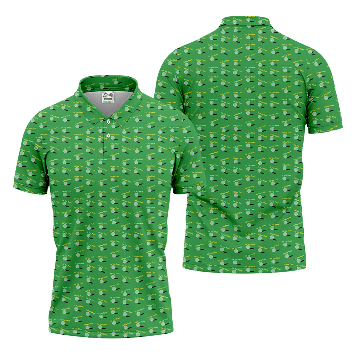 Funny Id Tap That Golf Ball Pattern Golf Shirt, Mens Golf Shirts, Golf Polo Shirts For Men