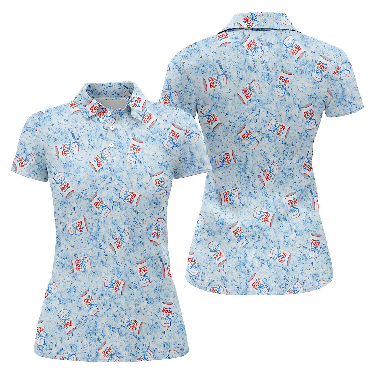 Fore Right Cold As Slice Golf Shirt For Women, Ladies Golf Shirts, Golf And Beer Fun Women's Golf Shirts